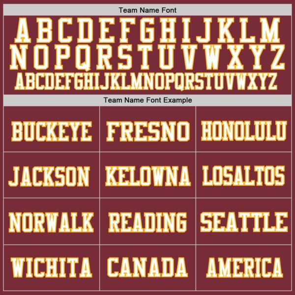 Custom Burgundy Gold-White Mesh Authentic Football Jersey - Image 3