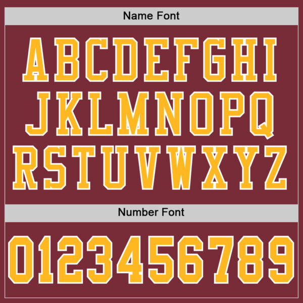 Custom Burgundy Gold-White Mesh Authentic Football Jersey - Image 4