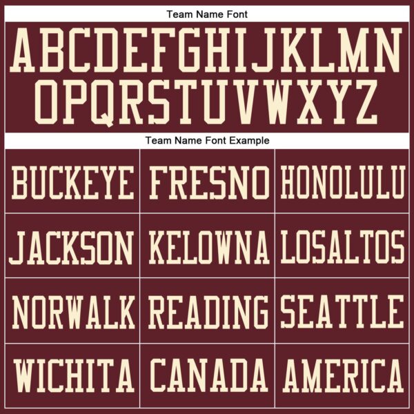 Custom Burgundy Cream Mesh Authentic Football Jersey - Image 3