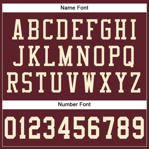 Custom Burgundy Cream Mesh Authentic Football Jersey - Image 4