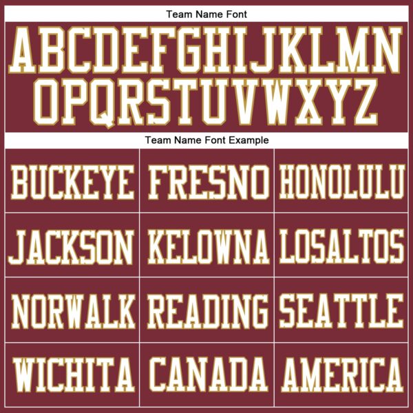 Custom Burgundy White-Old Gold Mesh Authentic Football Jersey - Image 4