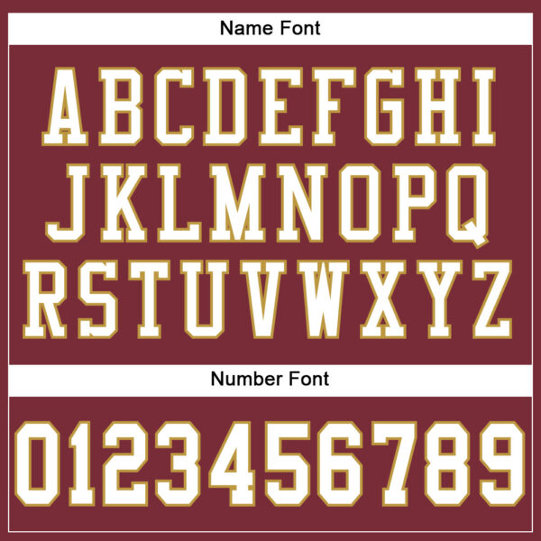 Custom Burgundy White-Old Gold Mesh Authentic Football Jersey - Image 5