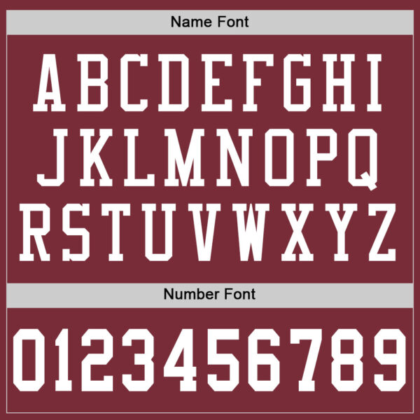 Custom Burgundy White Mesh Authentic Football Jersey - Image 4