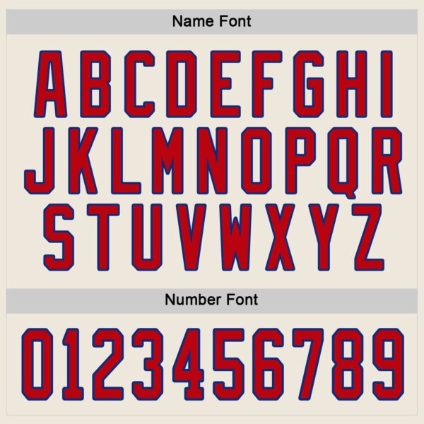 Custom Cream Red-Royal Hockey Jersey - Image 4