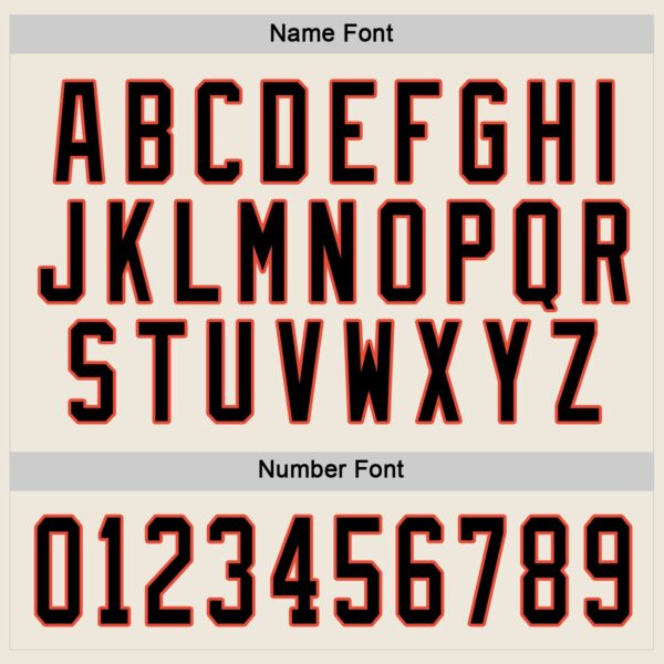 Custom Cream Black-Orange Hockey Jersey - Image 4