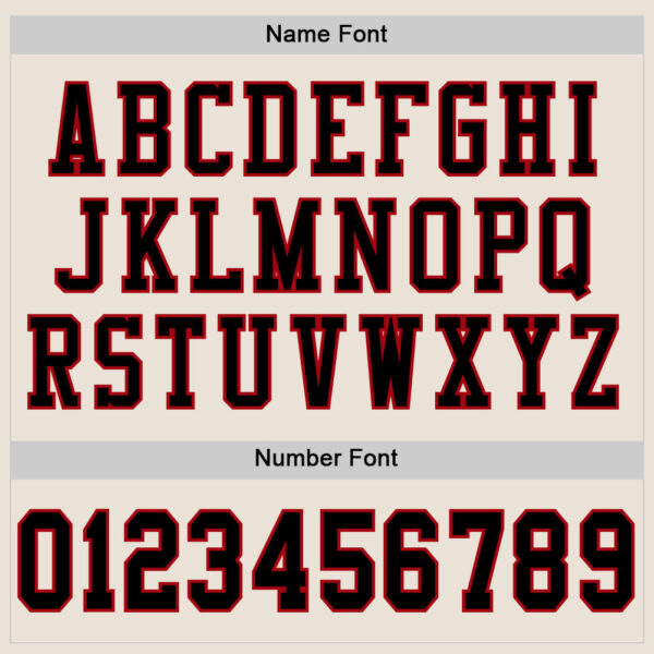 Custom Cream Black-Red Mesh Authentic Football Jersey - Image 4