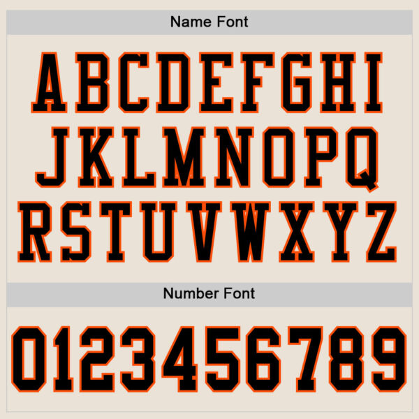 Custom Cream Black-Orange Mesh Authentic Football Jersey - Image 4