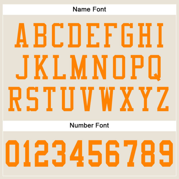 Custom Cream Bay Orange Mesh Authentic Football Jersey - Image 4