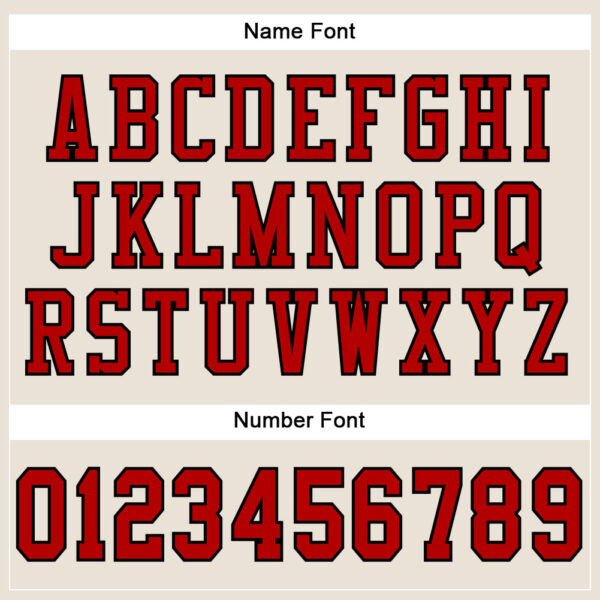 Custom Cream Red-Black Mesh Authentic Football Jersey - Image 4