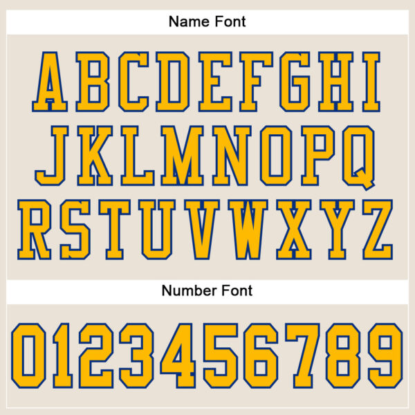 Custom Cream Gold-Royal Mesh Authentic Football Jersey - Image 4