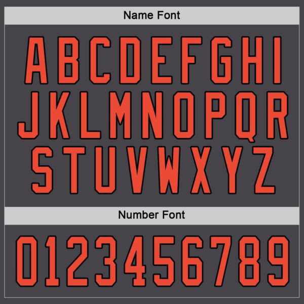 Custom Steel Gray Orange-Black Hockey Jersey - Image 4
