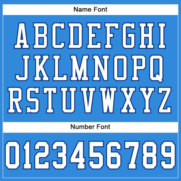 Custom Powder Blue White-Royal Mesh Authentic Football Jersey - Image 4