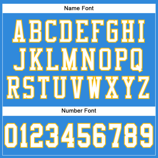 Custom Powder Blue White-Gold Mesh Authentic Football Jersey - Image 4