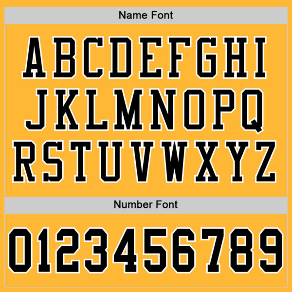 Custom Gold Black-White Mesh Authentic Football Jersey - Image 4