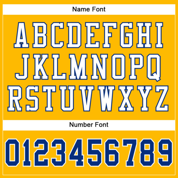 Custom Gold Royal-White Mesh Authentic Football Jersey - Image 4
