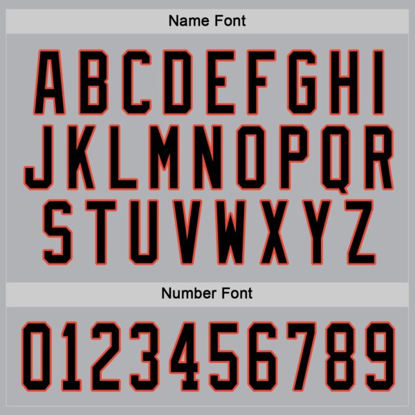 Custom Gray Black-Orange Hockey Jersey - Image 4