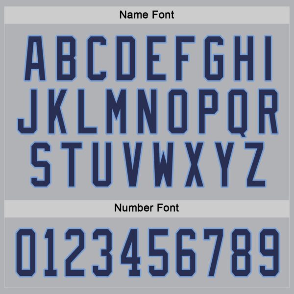 Custom Gray Navy-Light Blue Hockey Jersey - Image 4