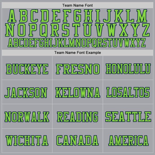 Custom Gray Neon Green-Navy Mesh Authentic Football Jersey - Image 3