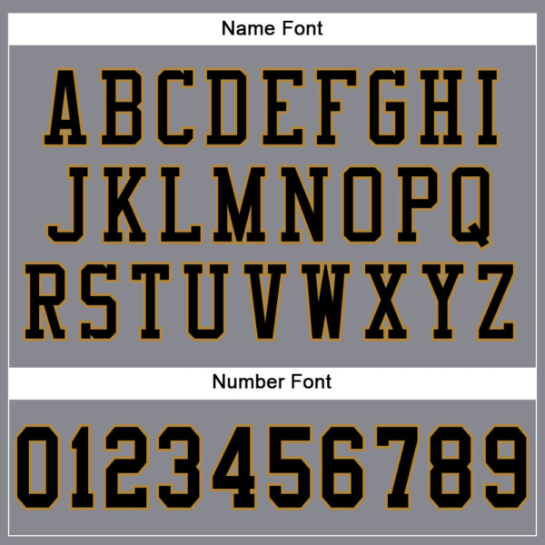 Custom Gray Black-Old Gold Mesh Authentic Football Jersey - Image 4