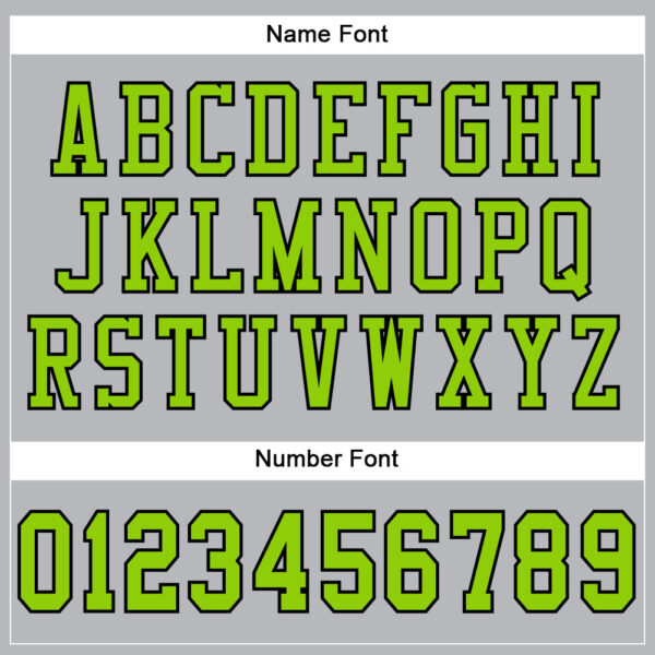 Custom Gray Neon Green-Black Mesh Authentic Football Jersey - Image 4