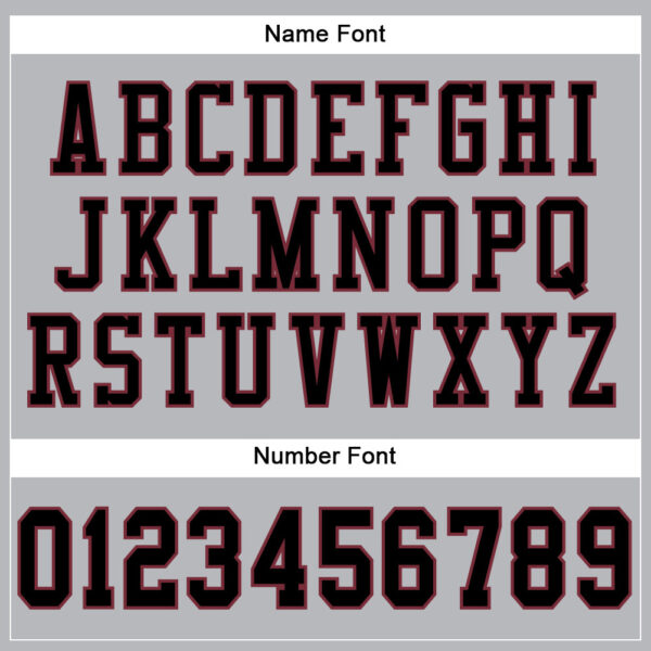 Custom Gray Black-Burgundy Mesh Authentic Football Jersey - Image 4