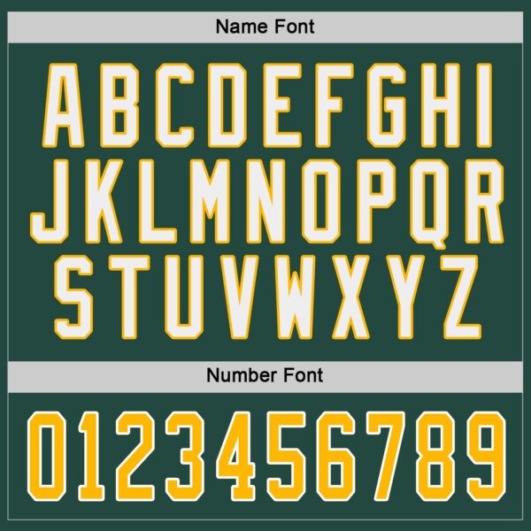Custom Green Gold-White Hockey Jersey - Image 4