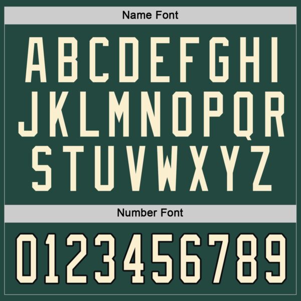 Custom Green Cream-Black Hockey Jersey - Image 4