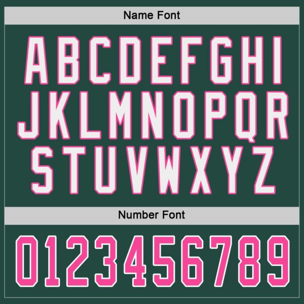 Custom Green Pink-White Hockey Jersey - Image 4