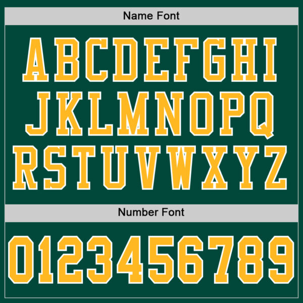 Custom Green Gold-White Mesh Authentic Football Jersey - Image 4