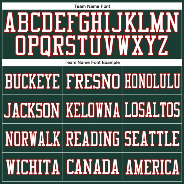Custom Green White-Red Mesh Authentic Football Jersey - Image 3
