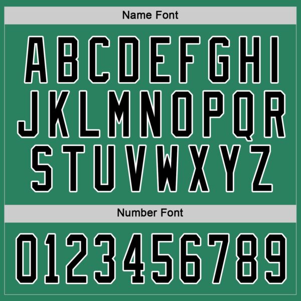 Custom Kelly Green Black-White Hockey Jersey - Image 4