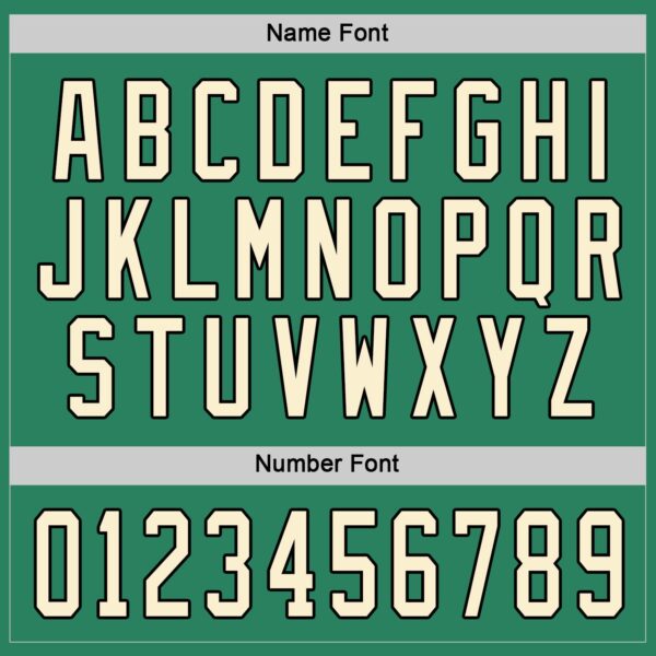 Custom Kelly Green Cream-Black Hockey Jersey - Image 4