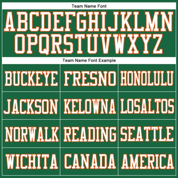 Custom Kelly Green Orange-White Mesh Authentic Football Jersey - Image 3