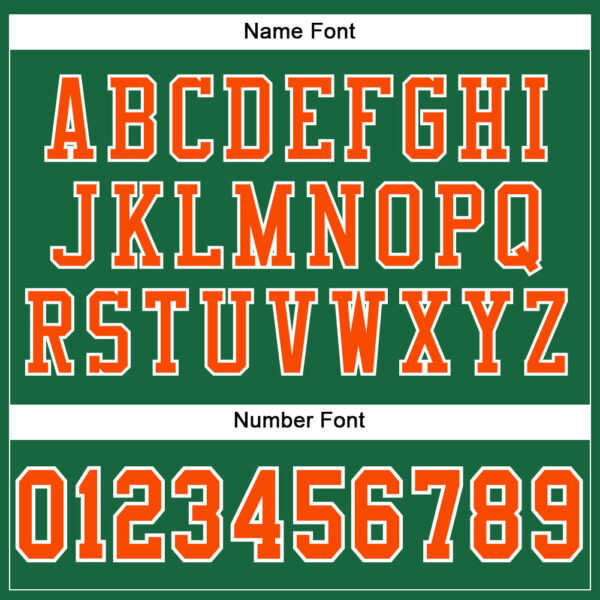 Custom Kelly Green Orange-White Mesh Authentic Football Jersey - Image 4