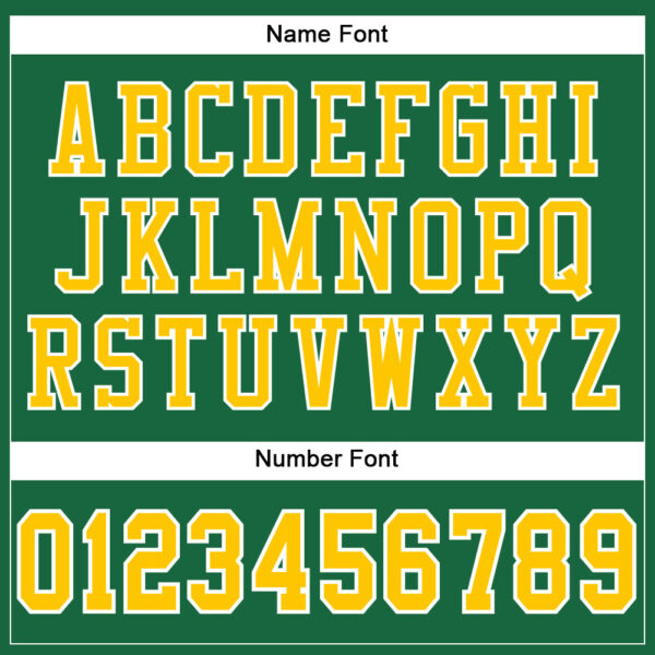 Custom Kelly Green Gold-White Mesh Authentic Football Jersey - Image 4