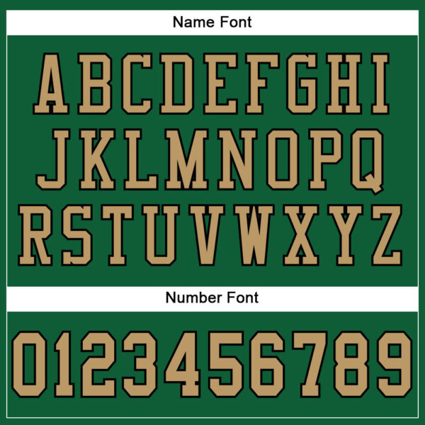 Custom Kelly Green Old Gold-Black Mesh Authentic Football Jersey - Image 4