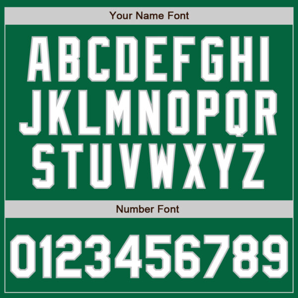 Custom Kelly Green White-Gray Authentic Baseball Jersey - Image 5