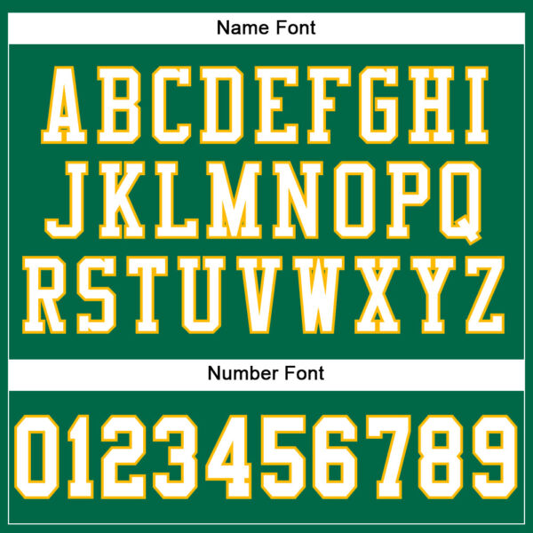Custom Kelly Green White-Gold Mesh Authentic Football Jersey - Image 4