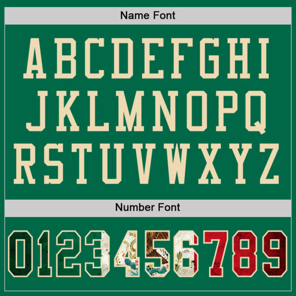Custom Kelly Green Vintage Mexican Flag-City Cream Mesh Authentic Football Jersey - Image 4