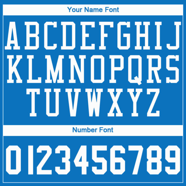 Custom Blue White Round Neck Basketball Jersey - Image 4