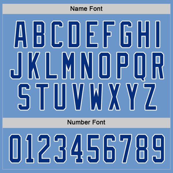 Custom Light Blue Royal-White Hockey Jersey - Image 4