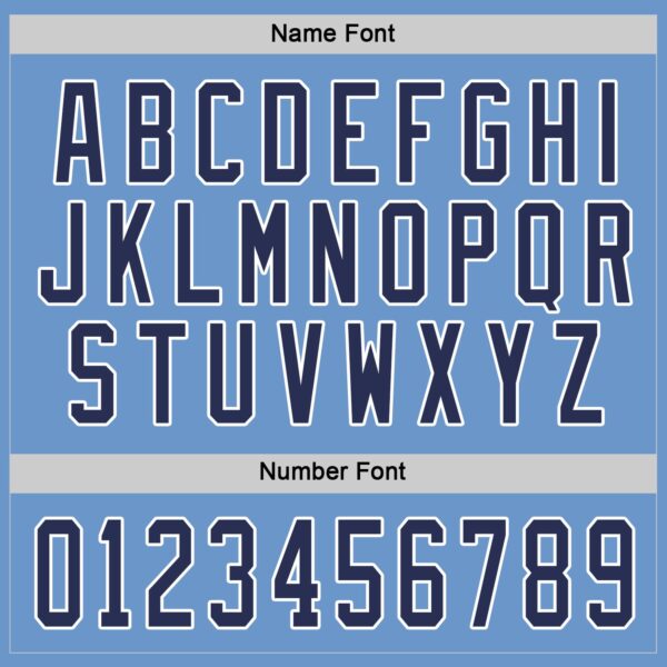 Custom Light Blue Navy-White Hockey Jersey - Image 4