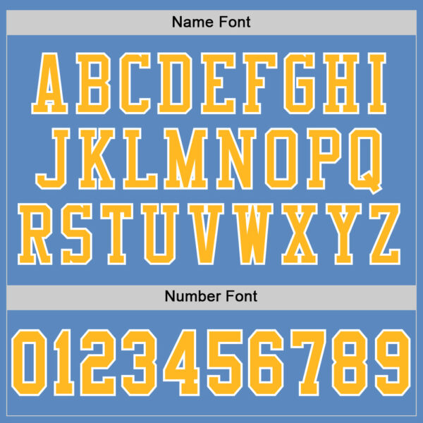 Custom Light Blue Gold-White Mesh Authentic Football Jersey - Image 4