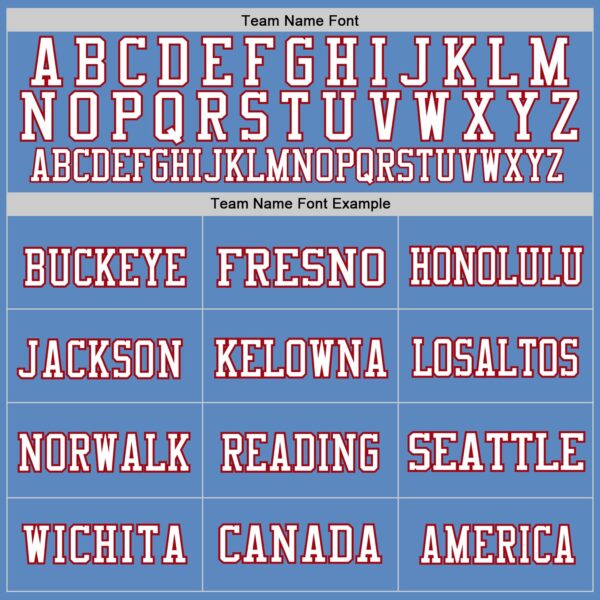 Custom Light Blue Red-White Mesh Authentic Football Jersey - Image 3