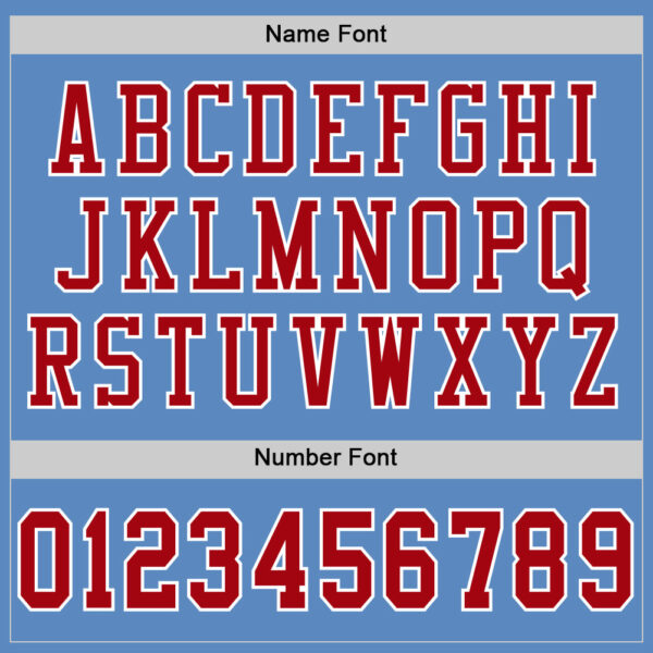Custom Light Blue Red-White Mesh Authentic Football Jersey - Image 4