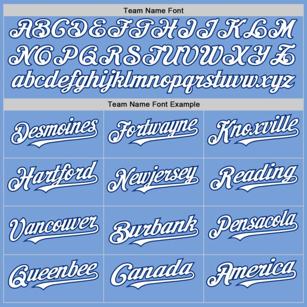 Custom Light Blue Royal-White Authentic Baseball Jersey - Image 4