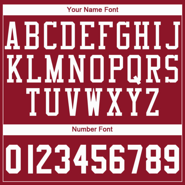 Custom Maroon White Round Neck Basketball Jersey - Image 3