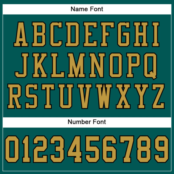 Custom Midnight Green Old Gold-Black Mesh Authentic Football Jersey - Image 4