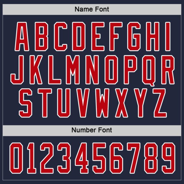 Custom Navy Red-White Hockey Jersey - Image 4