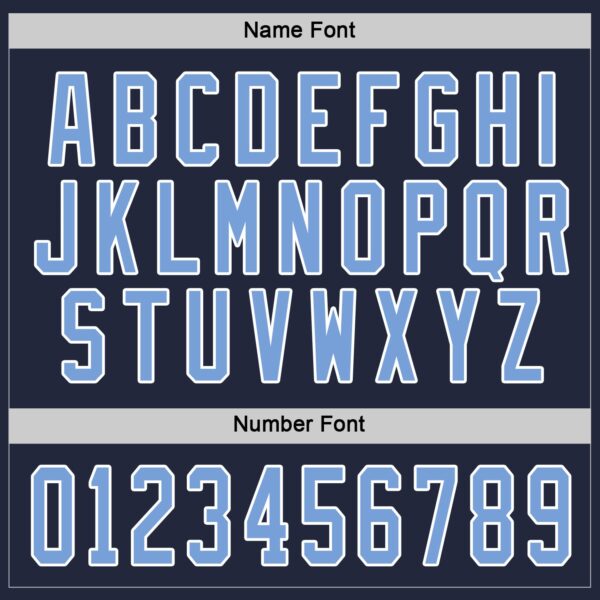 Custom Navy Light Blue-White Hockey Jersey - Image 4